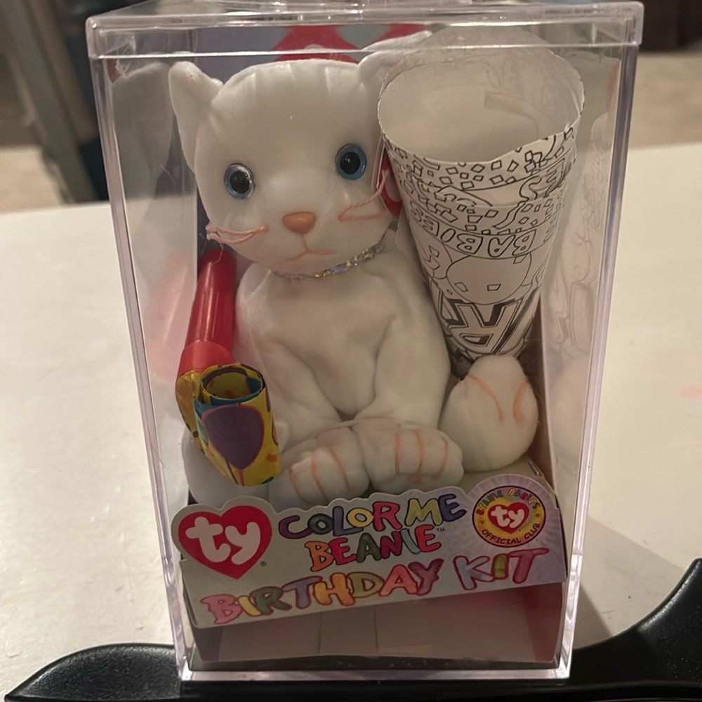 NWT ty Beanie Baby color me beanie birthday kit